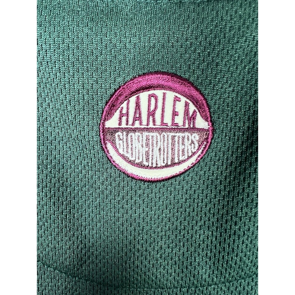 VTG Platinum FUBU Harlem Globetrotters Curly 22 Green… - Gem